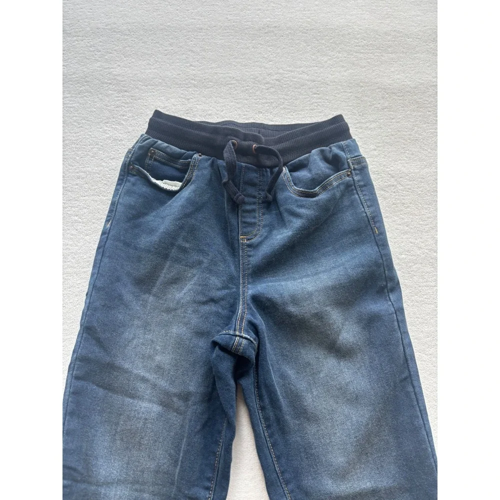 Sonoma Adaptive Jeans Kids Small Blue Elastic Waist Hook‎ and Loop Leg Openings